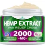 Hemp Cream for Pain Relief - 2000 Mg - Hemp Oil Cream for Sore Muscles & Joint Pain - Hemp Oil, Arnica, Emu Oil - Natural Arthri