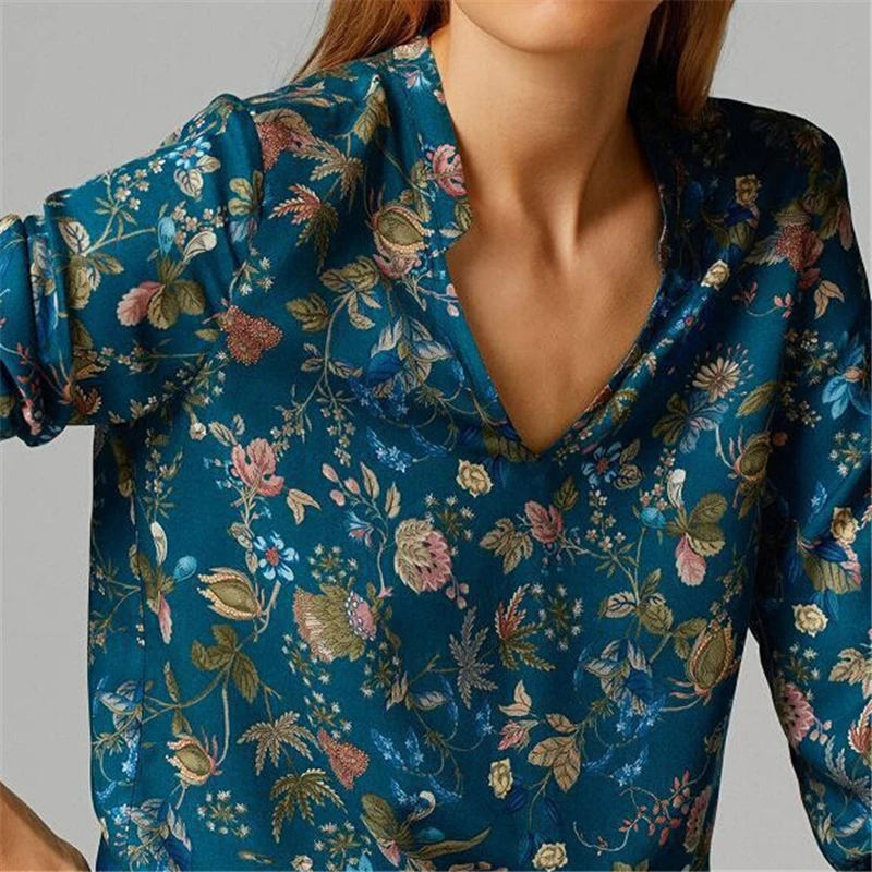 Рубашки с цветочным принтом женские