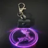 Hot Selling Cool 7 Color Change Mini Night Light Keyholder Animals Deer Pattern Cute Keychains