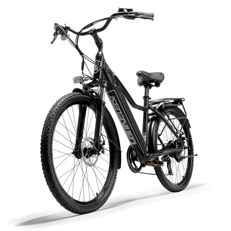 

LANKELEISI PARD3.0 retro electric bicycle 36V500W15AH lithium battery, aluminum alloy frame, 26 inch city electric bike