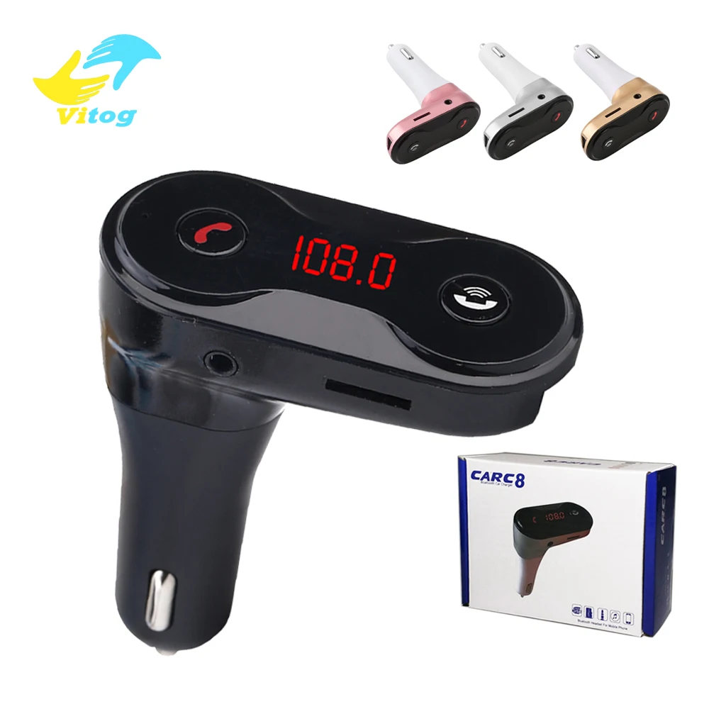 

c8 wireless car adapter fm transmitter car kit handsfree fm radio adapter, N/a