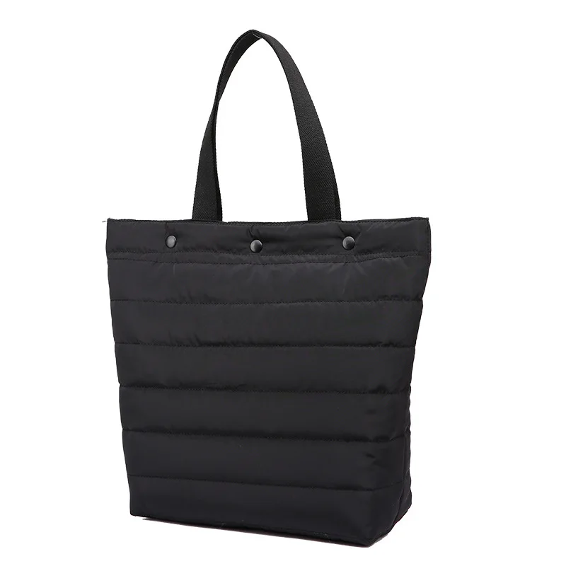 

Waterproof lightweight Quilted Shoulder Bag with Padded Jacket Tote Bag For Gym Sports Bag