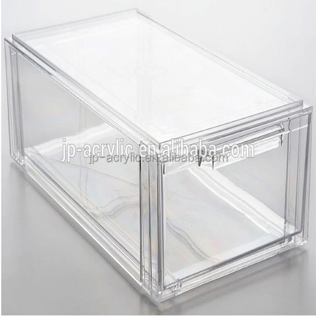 clear stackable shoe drawer