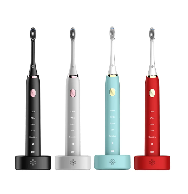 

China Manufacturer Electric Automatic Sonic Toothbrush Bluetooth 4.0 App Rechargeable Travel Toothbrush, White/black/pink/blue