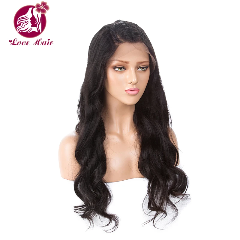 

brazilian remy human hair wigs body wave lace front wig with baby hair 130% density
