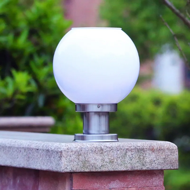 Spherical Landscape Garden Residential Fence Outdoor Solar Gate Post