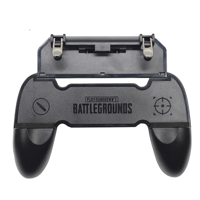 

W10 portable pubg mobile gaming grip L1R1 triggers gamepad controllers for smartphones, Black