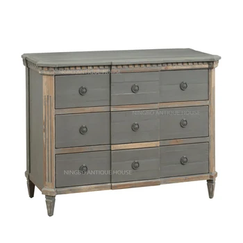 European Style Reproduction Bed Room Furniture 3 Drawers Dresser