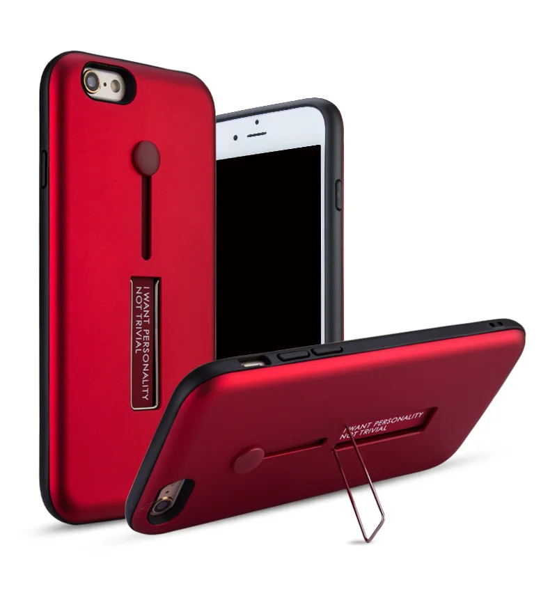 

PC TPU Anti Crack Ring Holder Heavy Duty Phone Case for iPhone 6 Case
