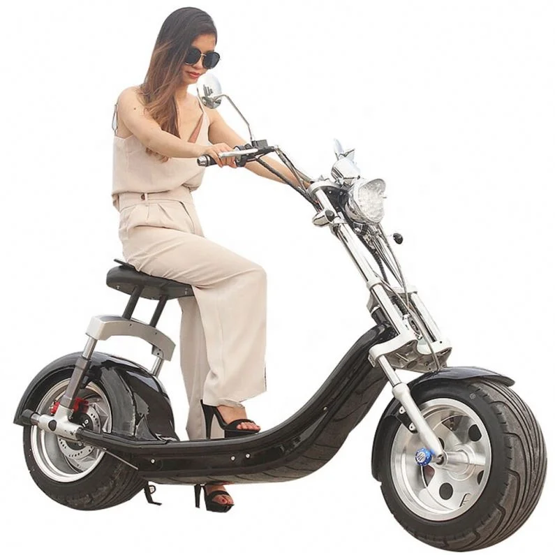 

CE Certification And 40-60Km Range Per Charge 2000W Citycoco Electric Chopper Bike Adult 2 Seat Mobility Scooter, Black
