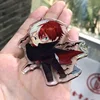 Two side printing anime charms custom logo acrylic keychain with glitter epoxy