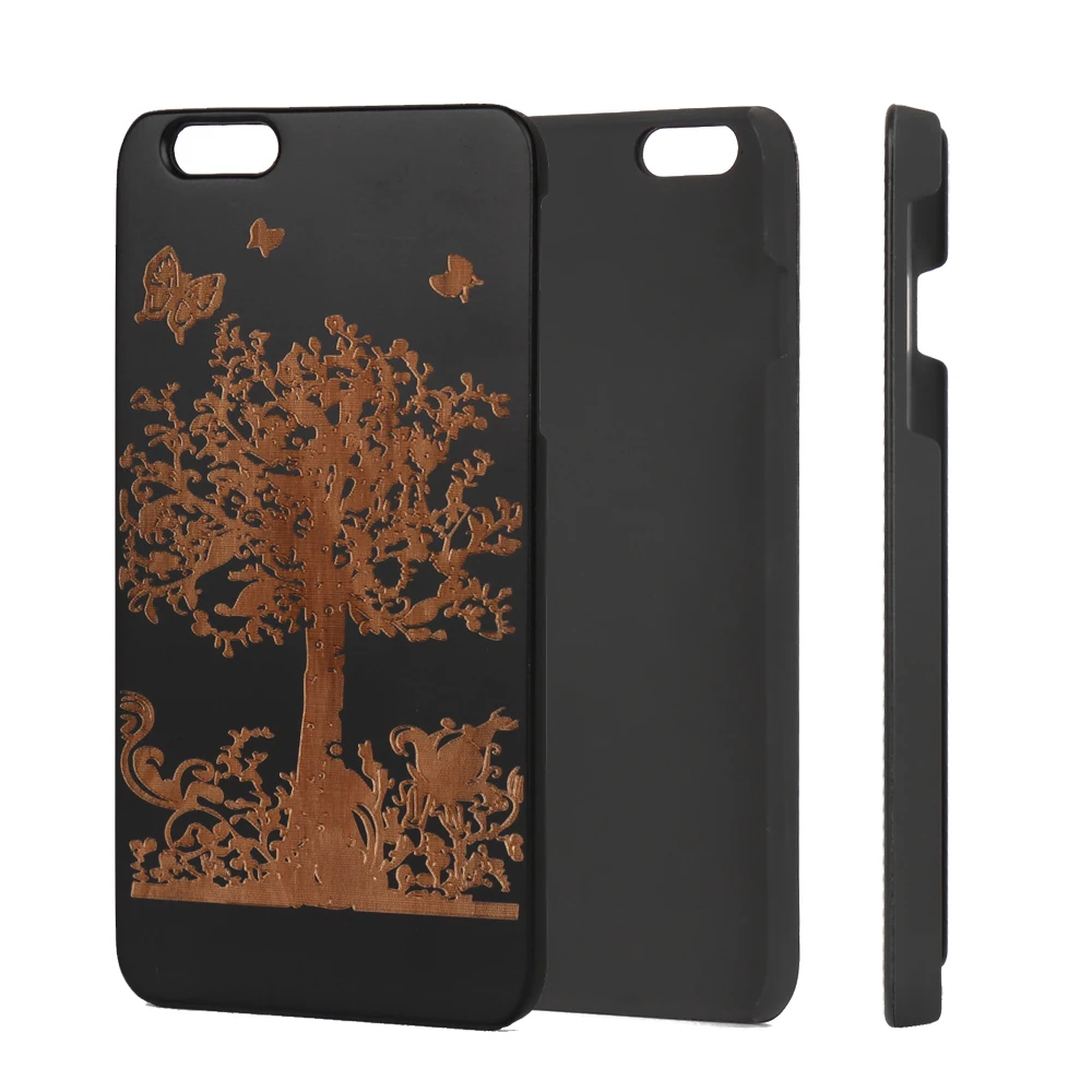 

Plastic+Wood Phone Case For iPhone 6 Cell Phone Case Wood For iPhone 12 6/7/8 plus 11 pro, Custom