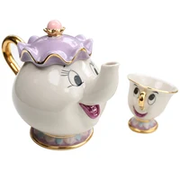 

CTS-002 Hot Sale New Wedding Thank You Gifts Beauty and The Beast Mrs. Potts Chip Tea Pot & Cup set Teapot Mug ( Pot & Cup)