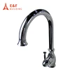 Hand free water ridge stainless steel long neck kitchen faucet kitchen wash basin sink tap