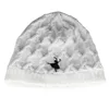 fashion white cable beanie hat for men and women, fleece lining beanie hat