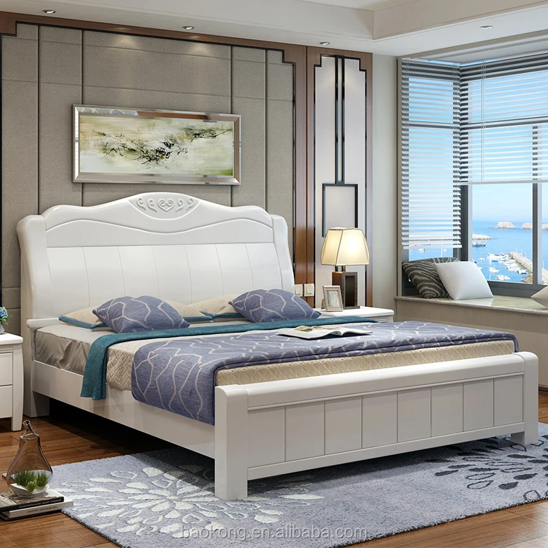 
New Design Popular High Back Wooden Bed 