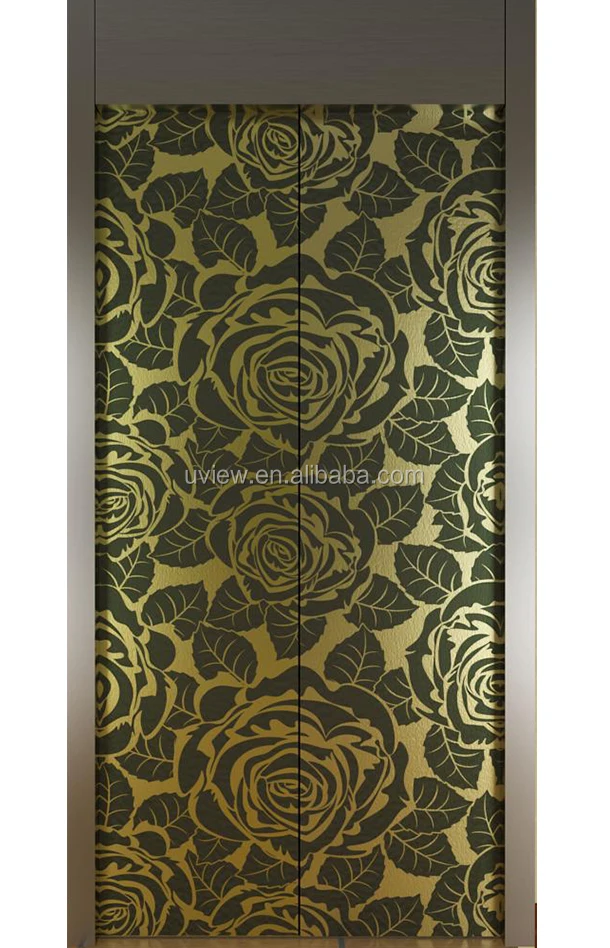 
Luxury stainless steel PVD gold titanium finish elevator door 
