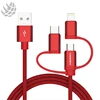 Wp1 Nylon Braided 3 in 1 Fast Mobile Phone Use mfi Usb Charger Charging Data Cable For Iphone Apple