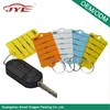 custom plastic key car key card id label key tags with key ring