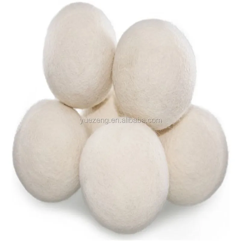 

2020 Amazon new trending wool dryer balls New zealand/Private logo wool balls for laundry, White, colors(customized as your requirement)