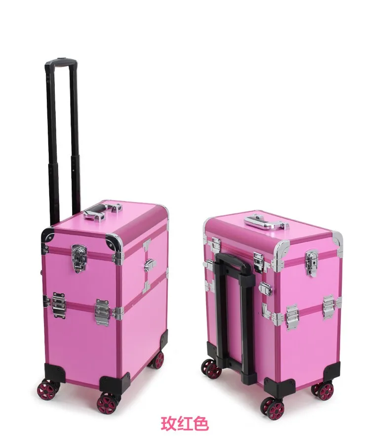 Yaeshii Hairdresser Trolley Case Rolling Suitcase Pilot Makeup Aluminum
