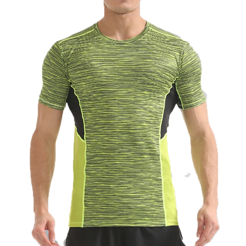 

the latest man bodyfit fitness breathable quick dry gym sport t shirt