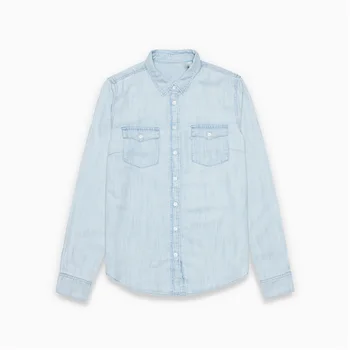 light blue jean shirt