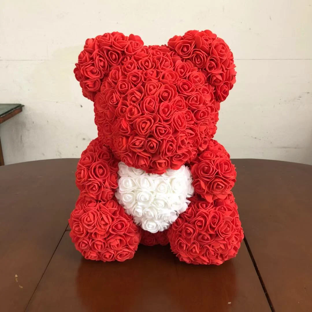 handmade rose teddy bear