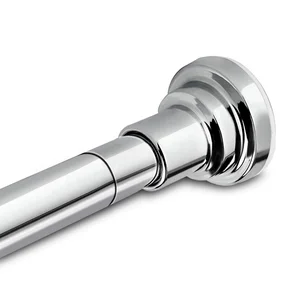 Image of Amazon Top Selling 2019 Hot Sale Bathroom Rustproof Telescopic Stainless Steel Curtain Rod for Shower Curtain Pole