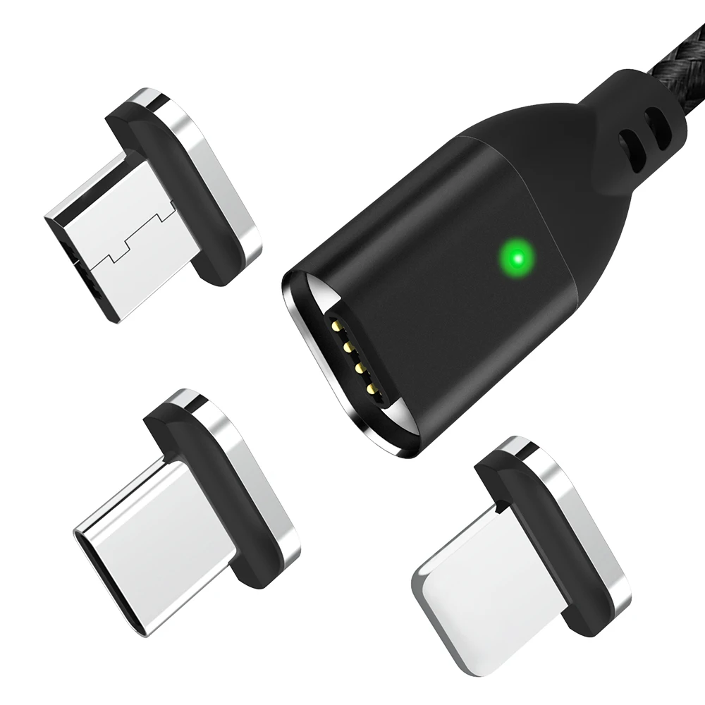 

2019 Hot Sale Fast Charging Cable Magnetic Fast Charging Cable For Magnetic Charger Cable, Black/red