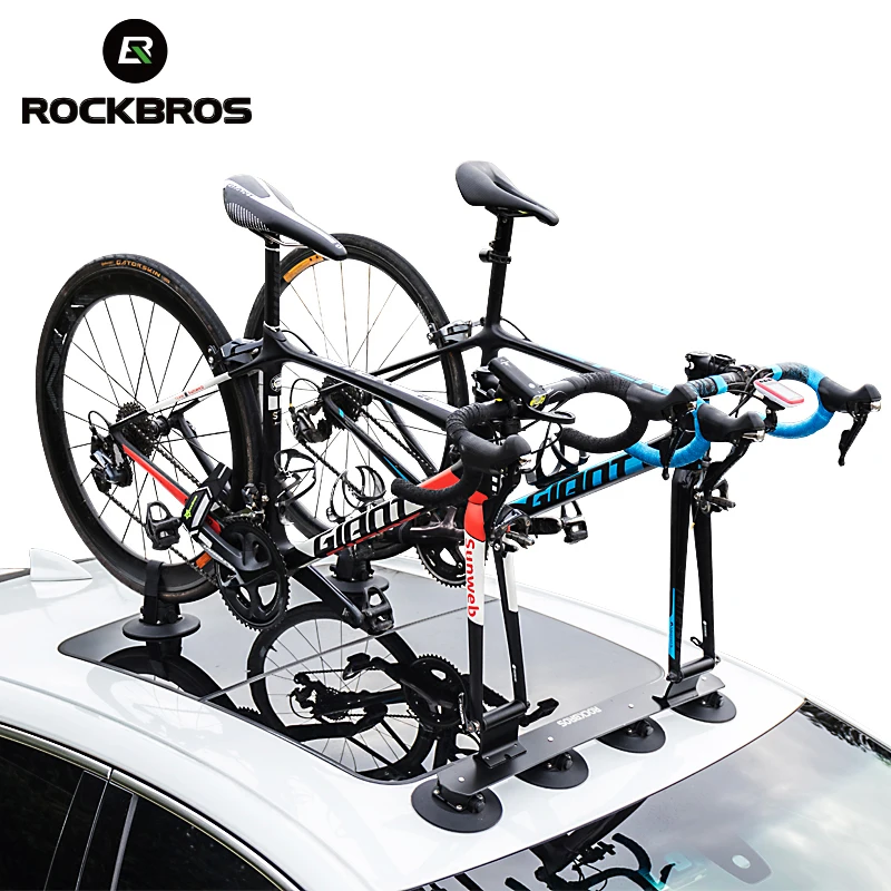 

ROCKBROS Bicycle sucti Rack BIke Car Carrier Quick-release Alloy Fork Car Bike Block Alloy Mount For 3 MTB Road Bike Accessories, Black;blue;green;red