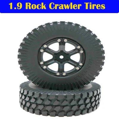 F/R 4P For HSP 1/10 Off-Road Buggy RC Rubber Tires & Star Spoke Black Wheel