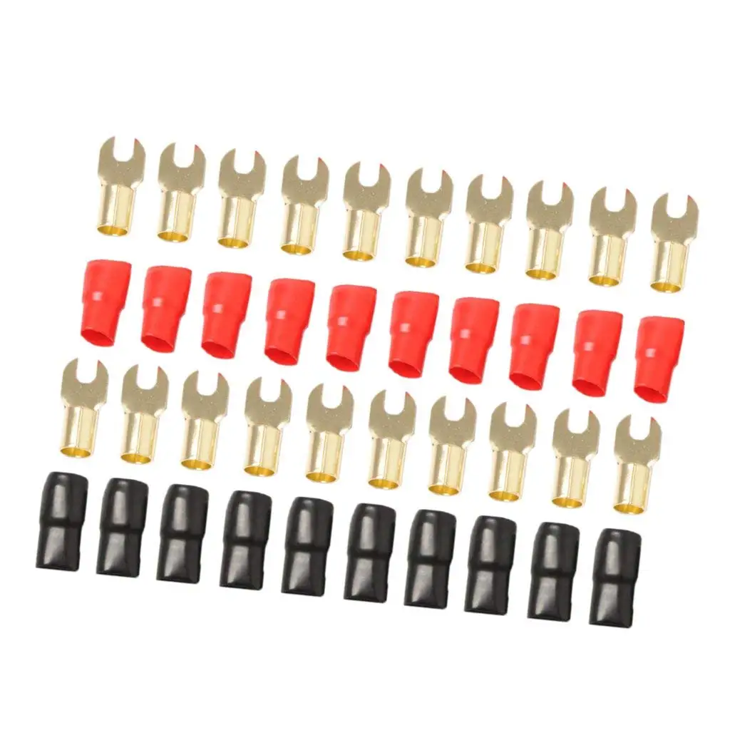 PowerCable Terminals MonkeyJack 10 Pairs 4 AWG Power Ground Wire