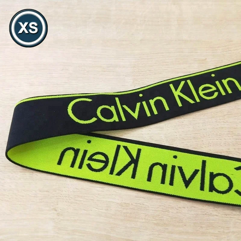 

High Quality Fashion Customized Printed Green Elastic Ribbon Jacquard Elastic Waist Band for Men Underwear