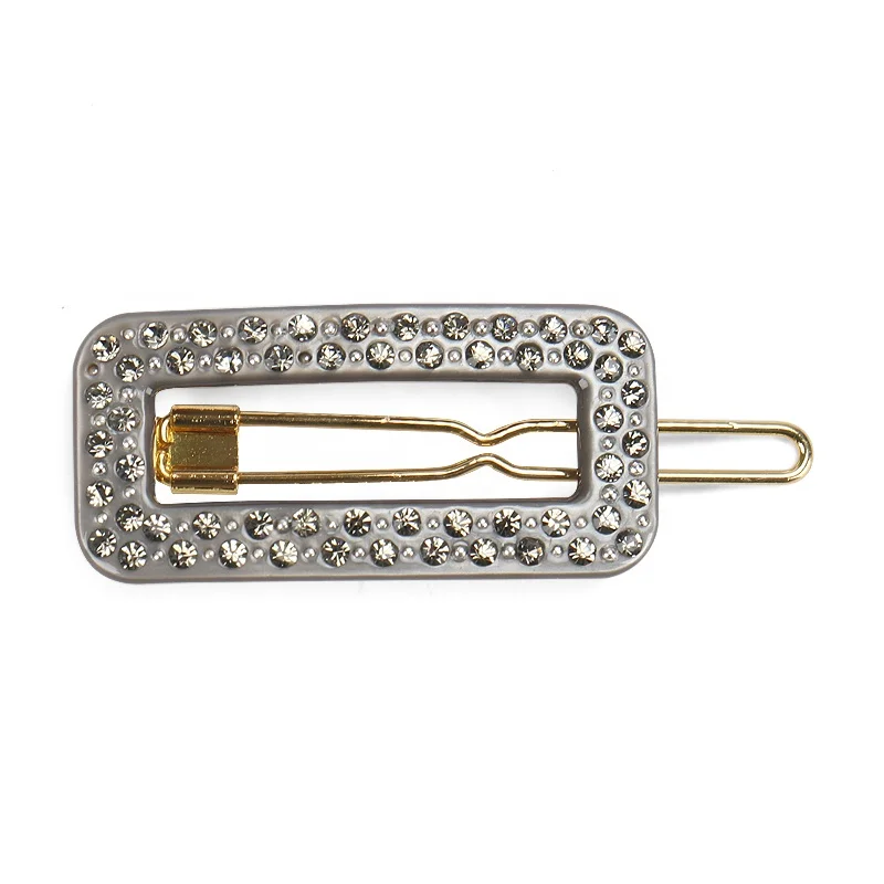 

Hot Sale Square Shape Hair Clips Full Crystal Bobby Hair Pins Fashion Square Acetate Girls Hair Clip, Beige;pink;gray;coffee;turtle