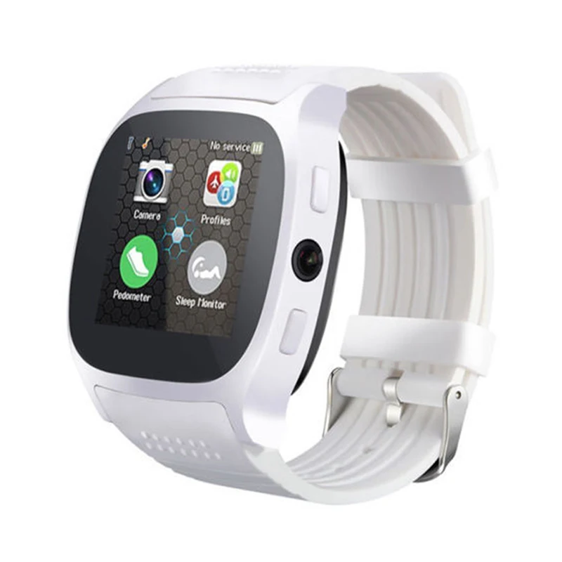 

Bulk wholesale new T8 smart watch 1.54 inch TFT Screen 0.3MP Camera/GSM/Dial/Anti-lost/Sleep Monitor smartwatch, Black;white;blue