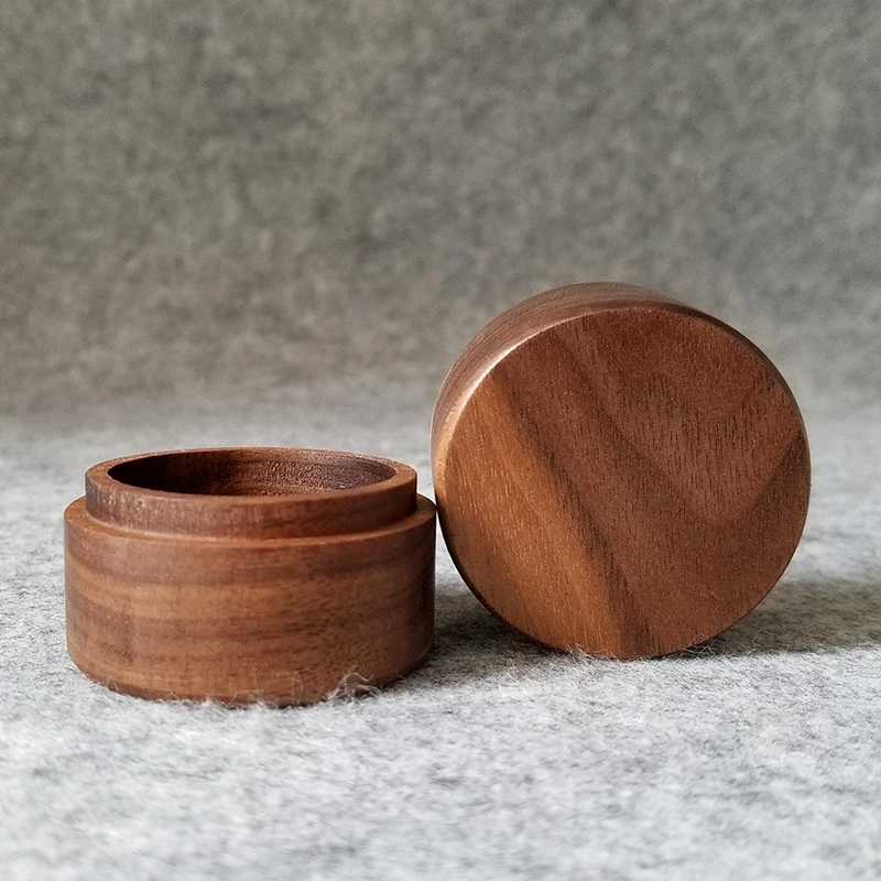 

Jewelry gift box blank, small, little black walnut wooden jewelry boxes for wood carving, unfinished, handmad