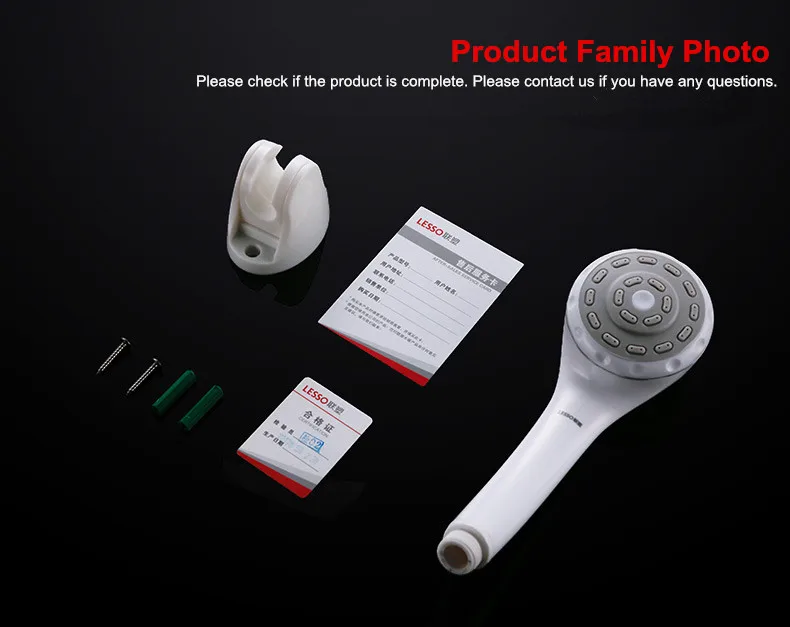 LESSO WP06801T nice pirice ABS plastic water saving rainfall shower heads