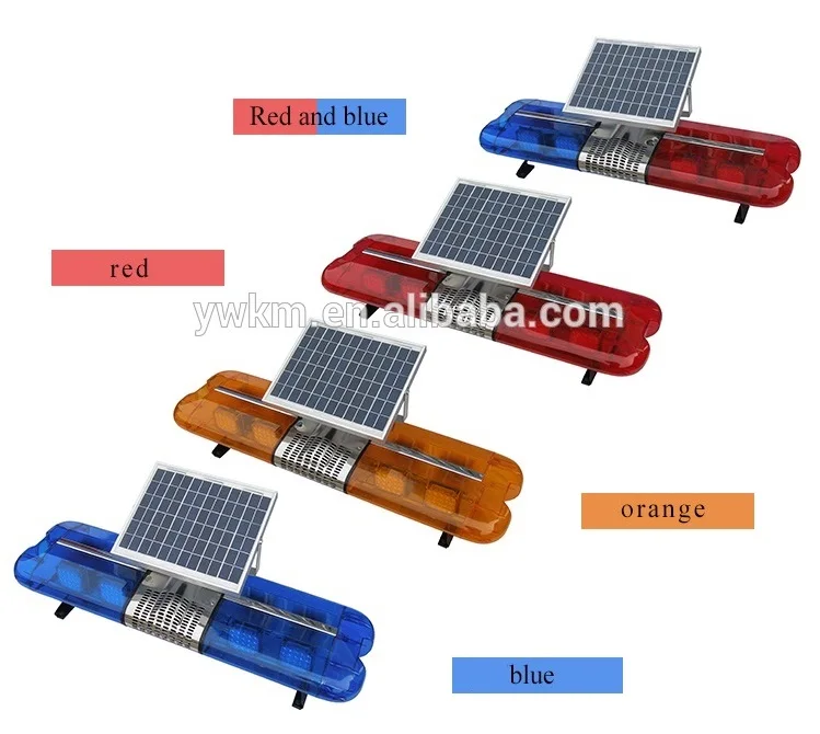 car flash police lightbar solar barricade warning light