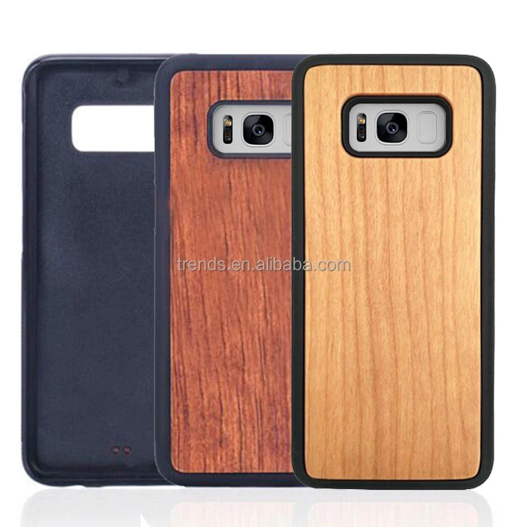 

high quality real wood+tpu case for samsung galaxy s8, Yellow