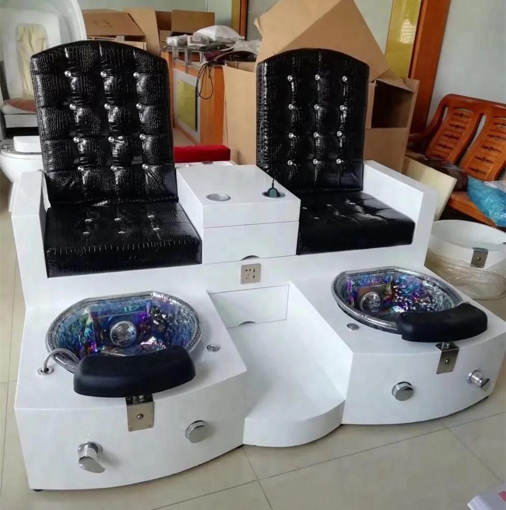 

Foot massage spa chairs ceramic square pedicure bowls with jets, Can be optional