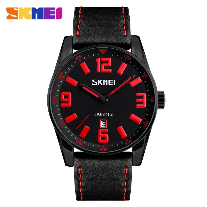 

SKMEI Men Quartz Wristwatches Large Dial Alloy Case Clocks Calendar 30M Waterproof Fashion Sports Watches Relogio Masculino 9137