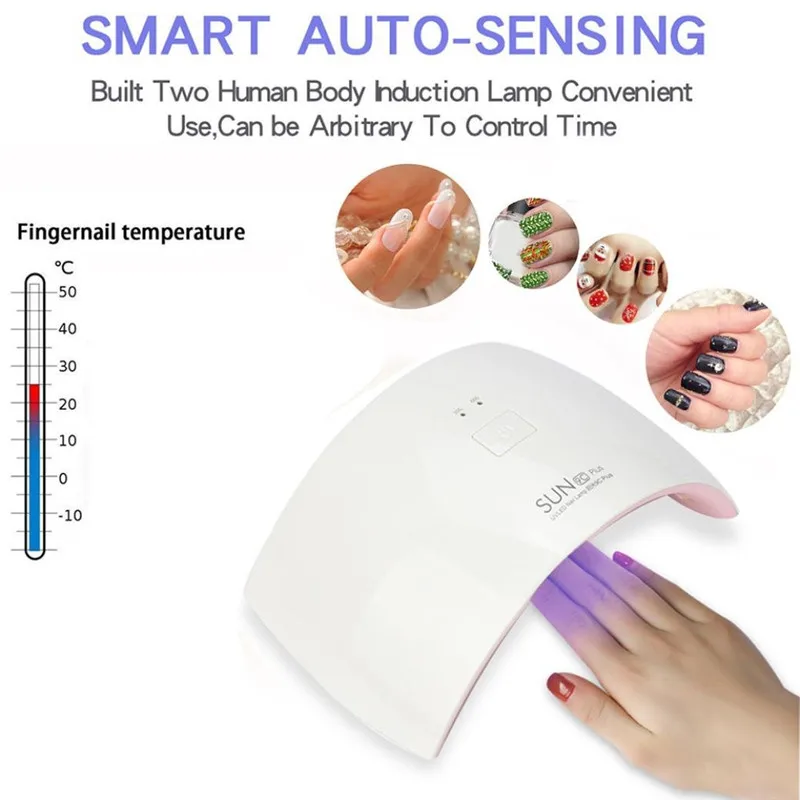 Private label SUNUV SUN9C 24W UV Lamp LED Nail Dryer Curing Machine Nail lamp with Timer setting