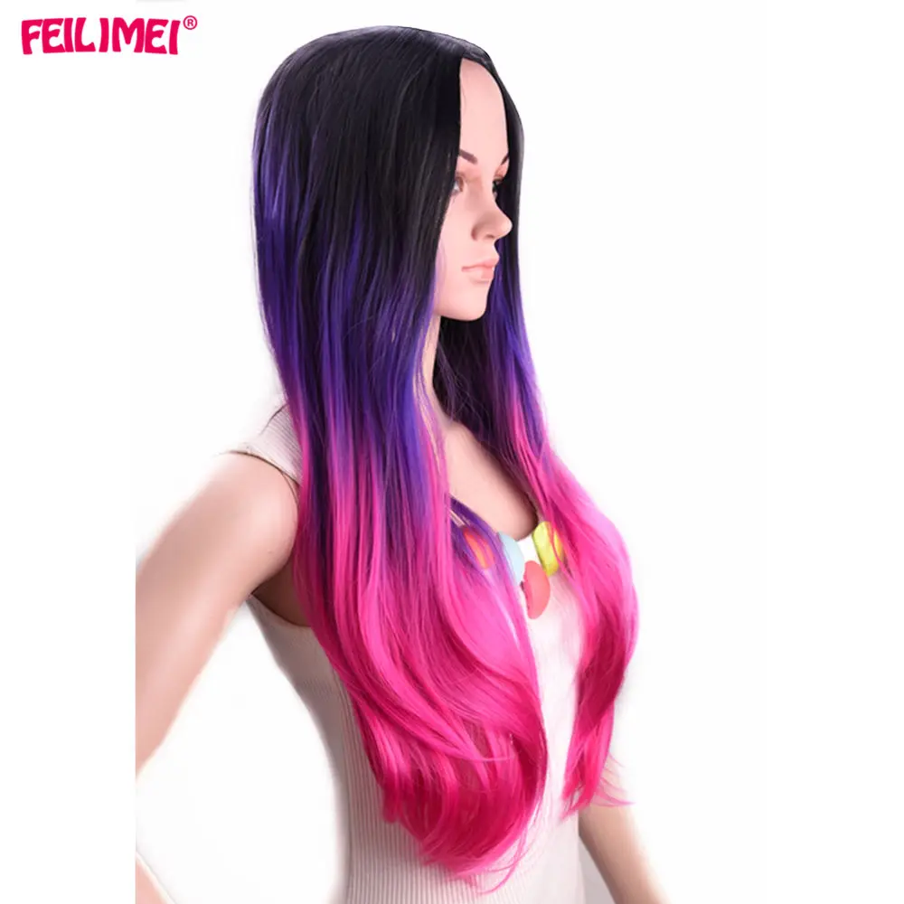 ombre purple wigs