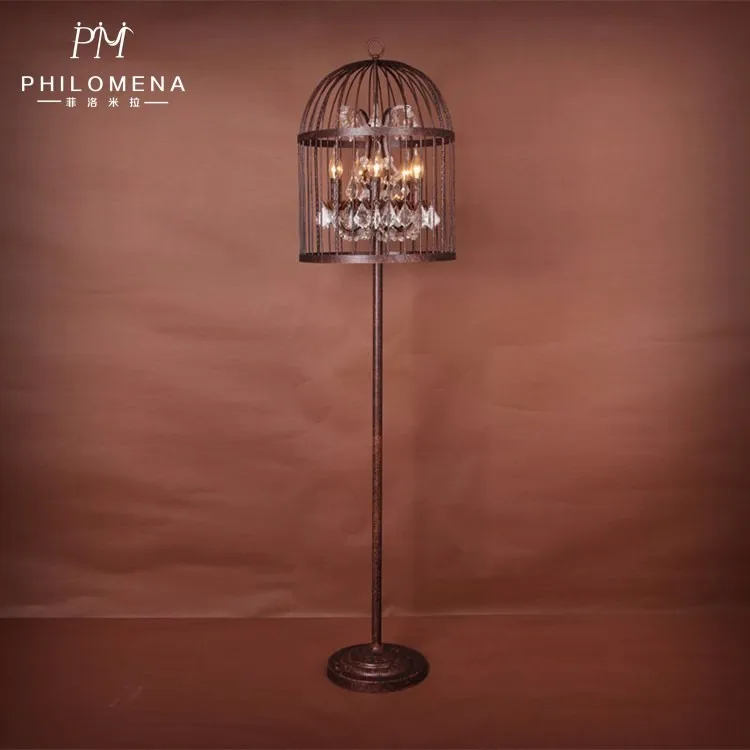 Chinese Floor Lamps Manufacturers Vintage Crystal Iron Floor Lamp With