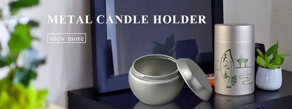 Wholesale metal silver candle holder with lid home decoration
