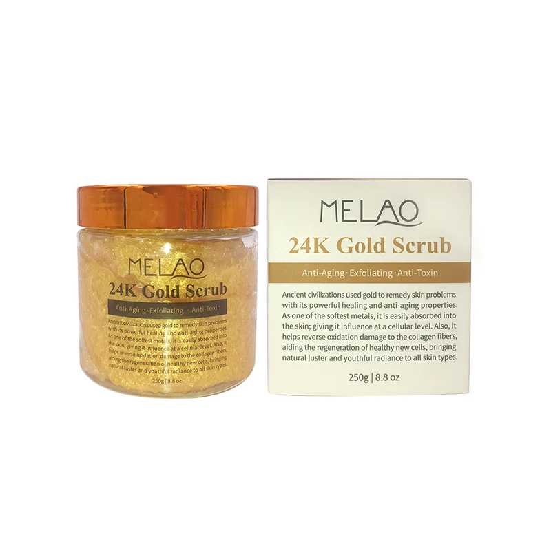 

24K Gold Body Scrub and Facial Scrub  - Ancient Anti Aging Body and Face Scrub Formula Helps Bringing, Gold color