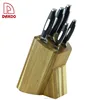 DK New Special Design Mirror Polishing 5PCS Kitchen Knife Set with Wooden Block