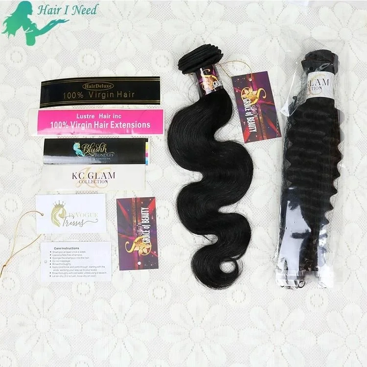 

Custom Logo Hair Packing Adhesive Label Sticker for Hair Bundle