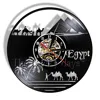 Egypt Camel Riding Desert Journey Wall Art Decor Vinyl Record Wall Clock Modern Design Scene description Wall Decoration